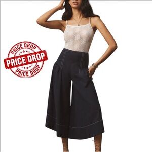 Anthropologie Linen Extended Waist Pants Size 10/Medium NWT